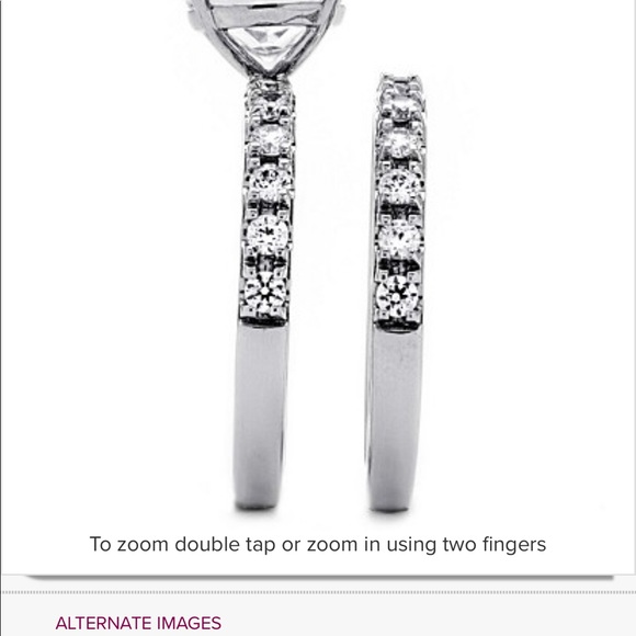 Cubic Zirconia Cushion Cut Ring - Picture 2 of 4